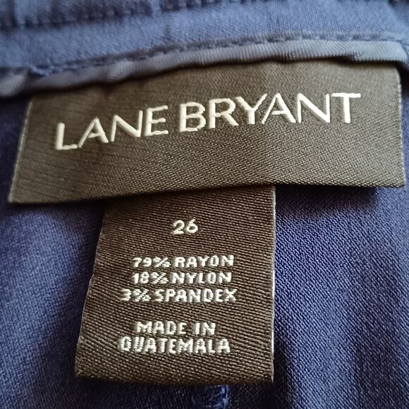 Lane Bryant THE LENA Stretch Ankle Pant Plus Size 26 Blue Curvy Fit Hem Vent NEW - Picture 7 of 12